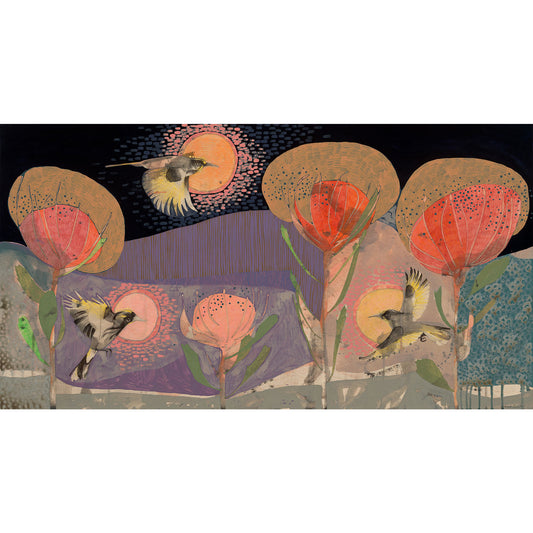 The Fluttering of Birds, New Holland Honeyeater and Pincushion - Edition Print