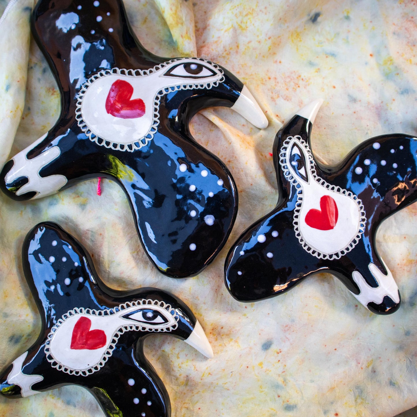 Mischief of Magpies (4) ☀️ Sun - Set of three wall hanging