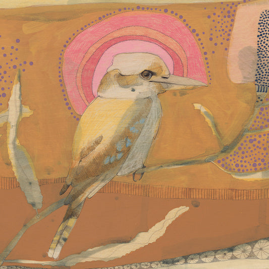 kookaburra and banksia - edition print