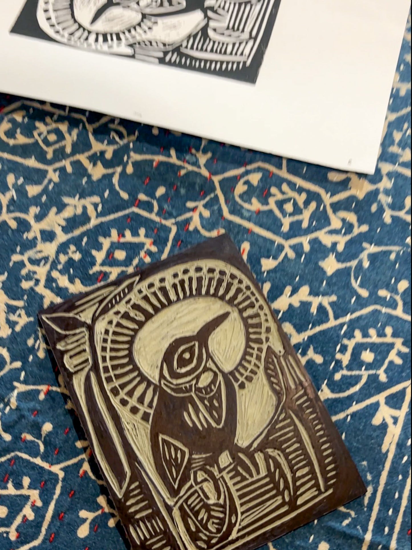 COMING SOON Eastern Spinebill Linocut 10