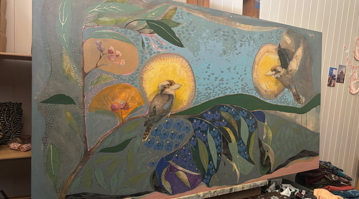 When I Saw the Break of Day, Kookaburra and Sun Orchid at Ferguson Park - Edition Print