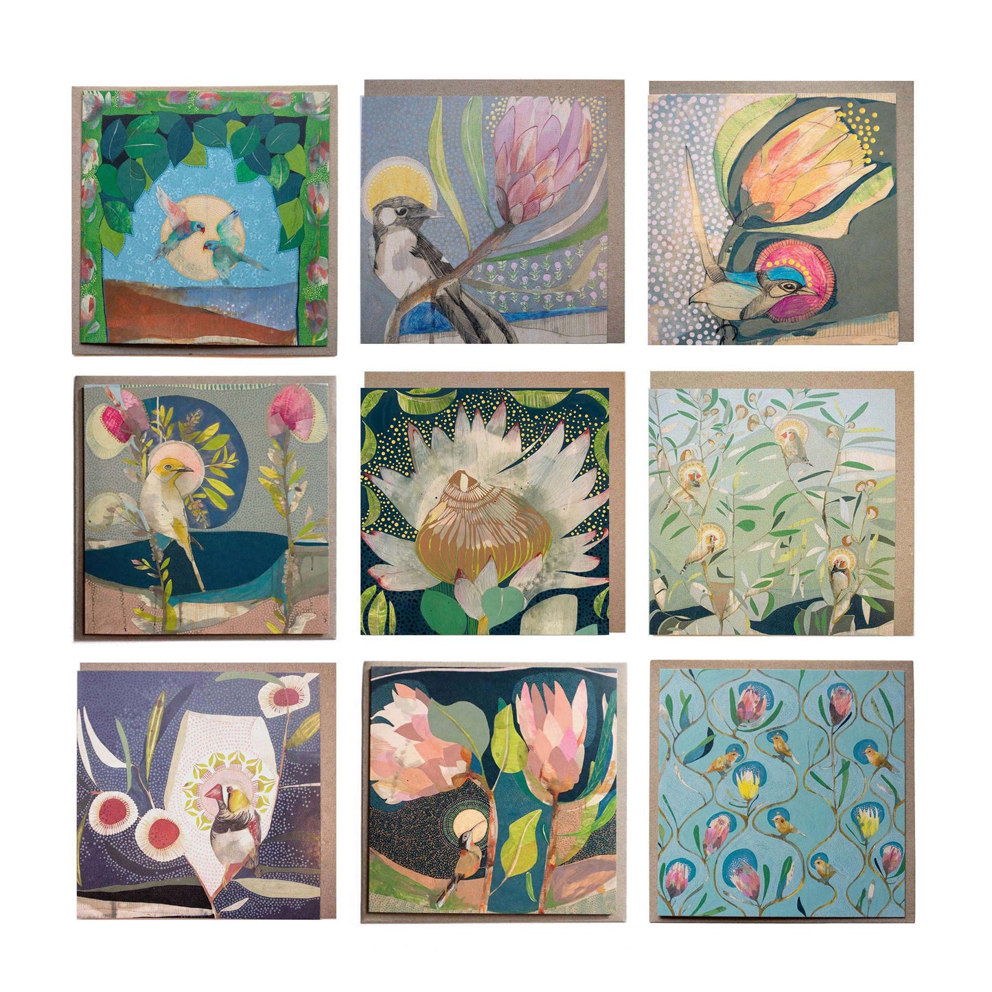 Collectors Card Bundles of 9 Cards ~ Protea or Banksia