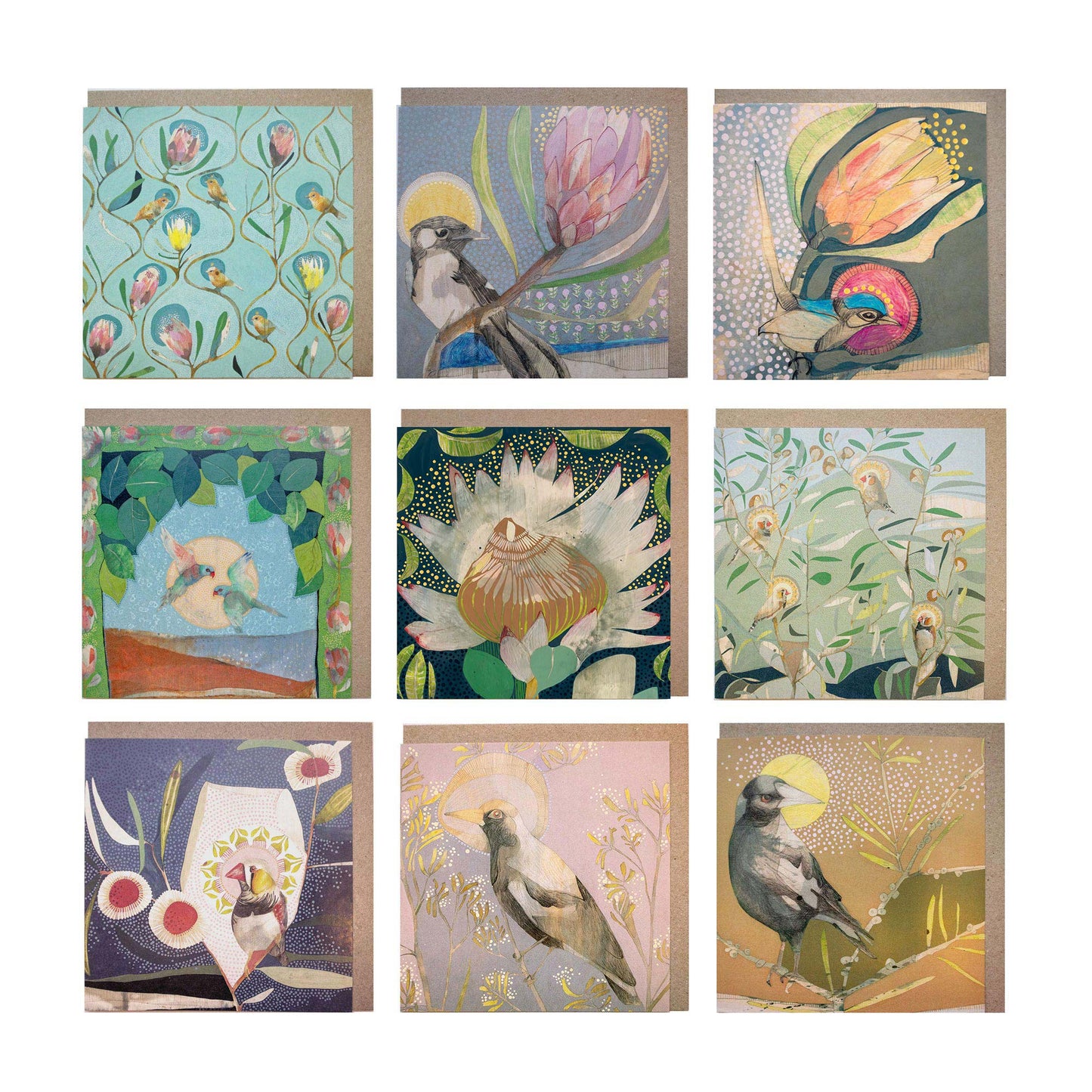 Collectors Card Bundles of 9 Cards ~ Protea or Banksia