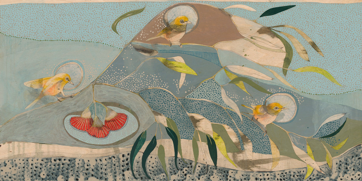 Silvereyes and Eucalyptus - Edition Print