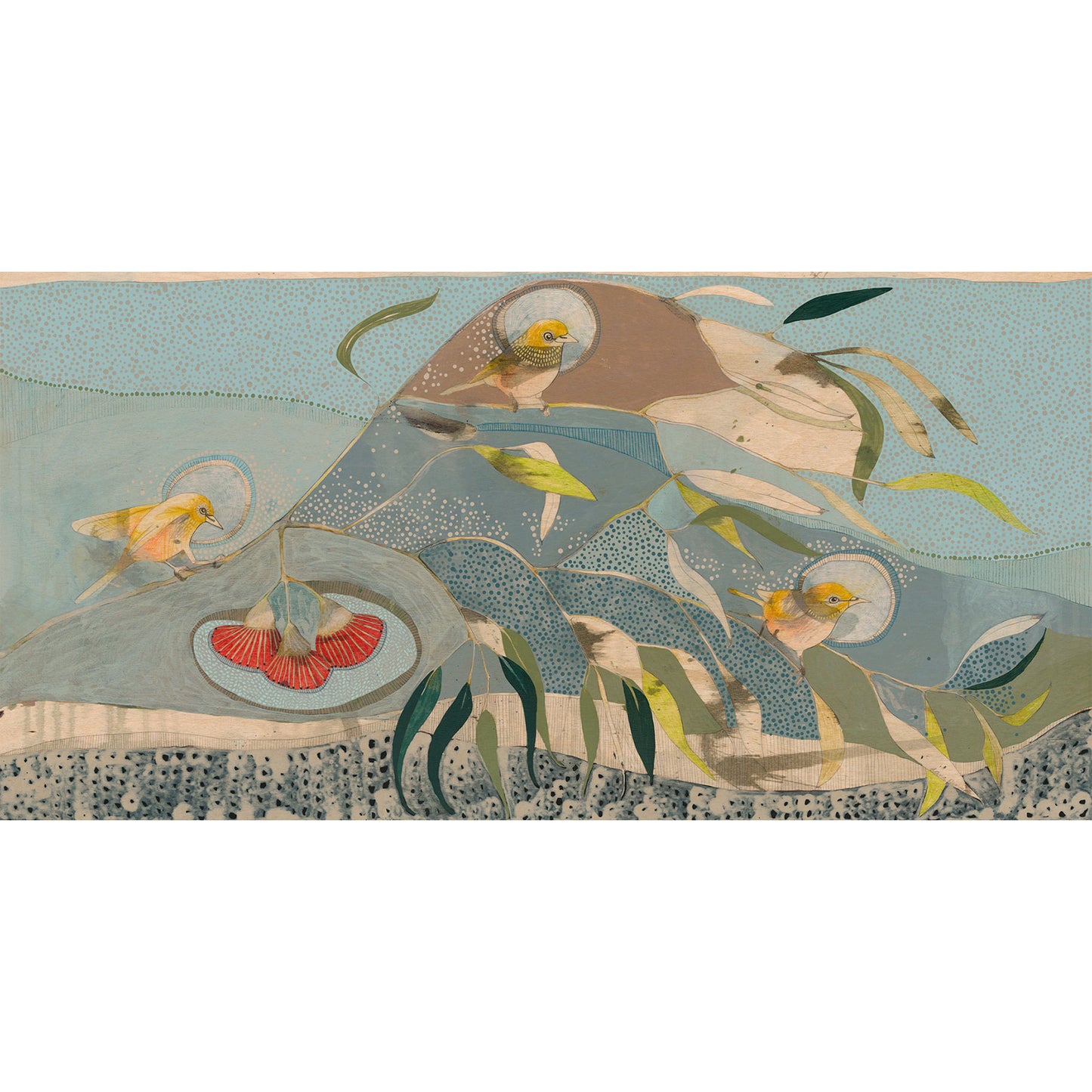 Silvereyes and Eucalyptus - Edition Print