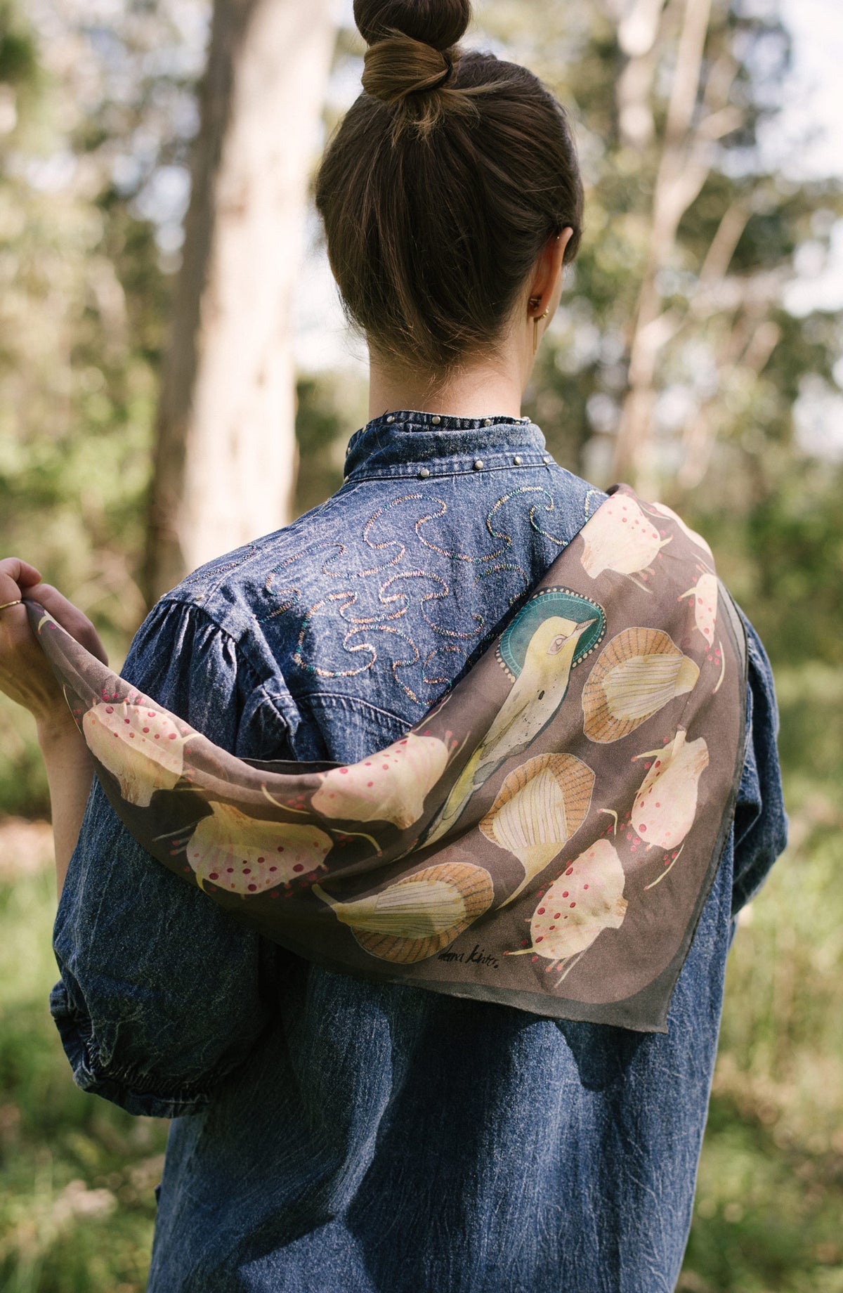 Sky Dance Silk Scarf