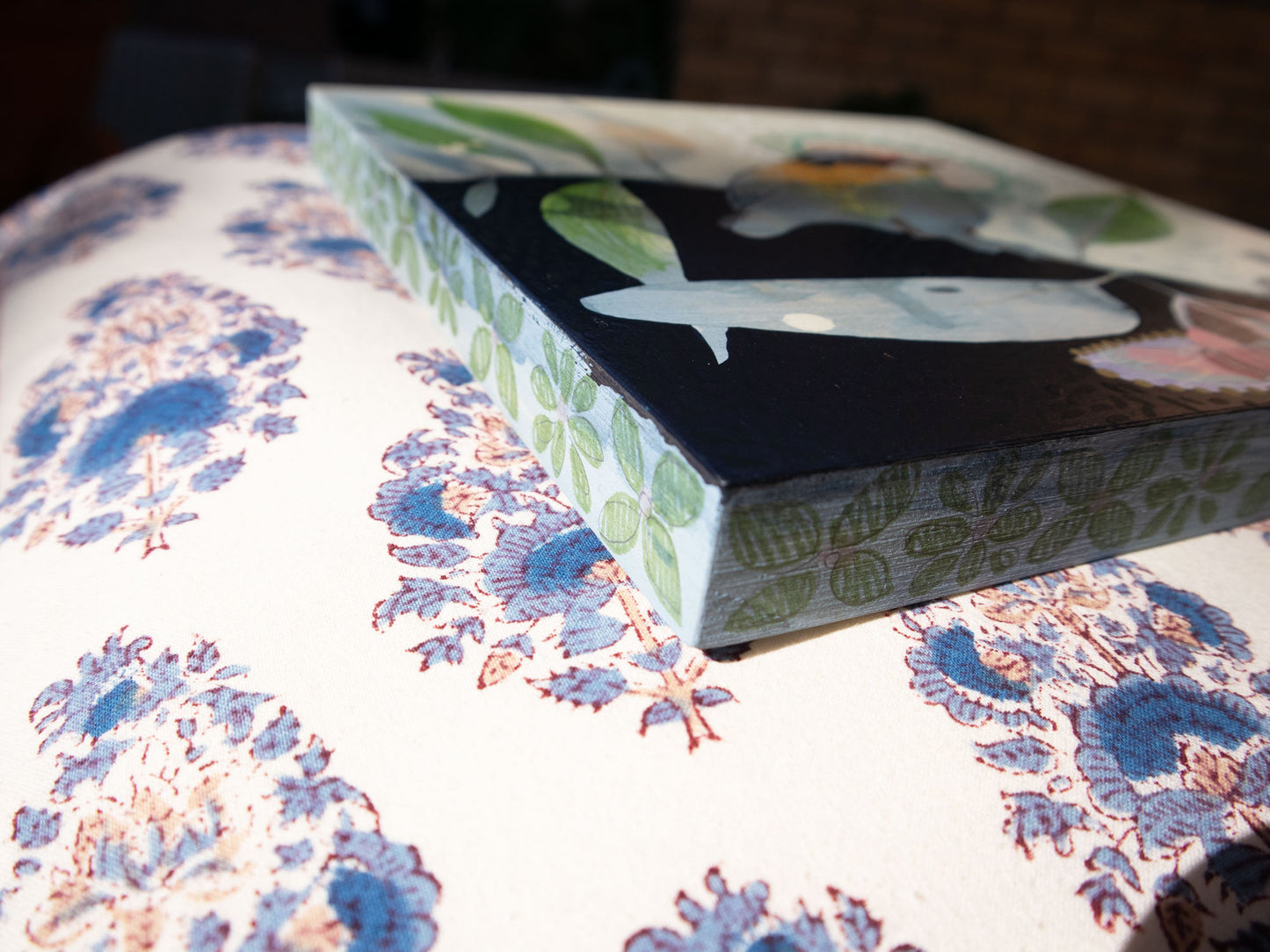 Striated Pardalote and Silver Princess Eucalyptus - Painting
