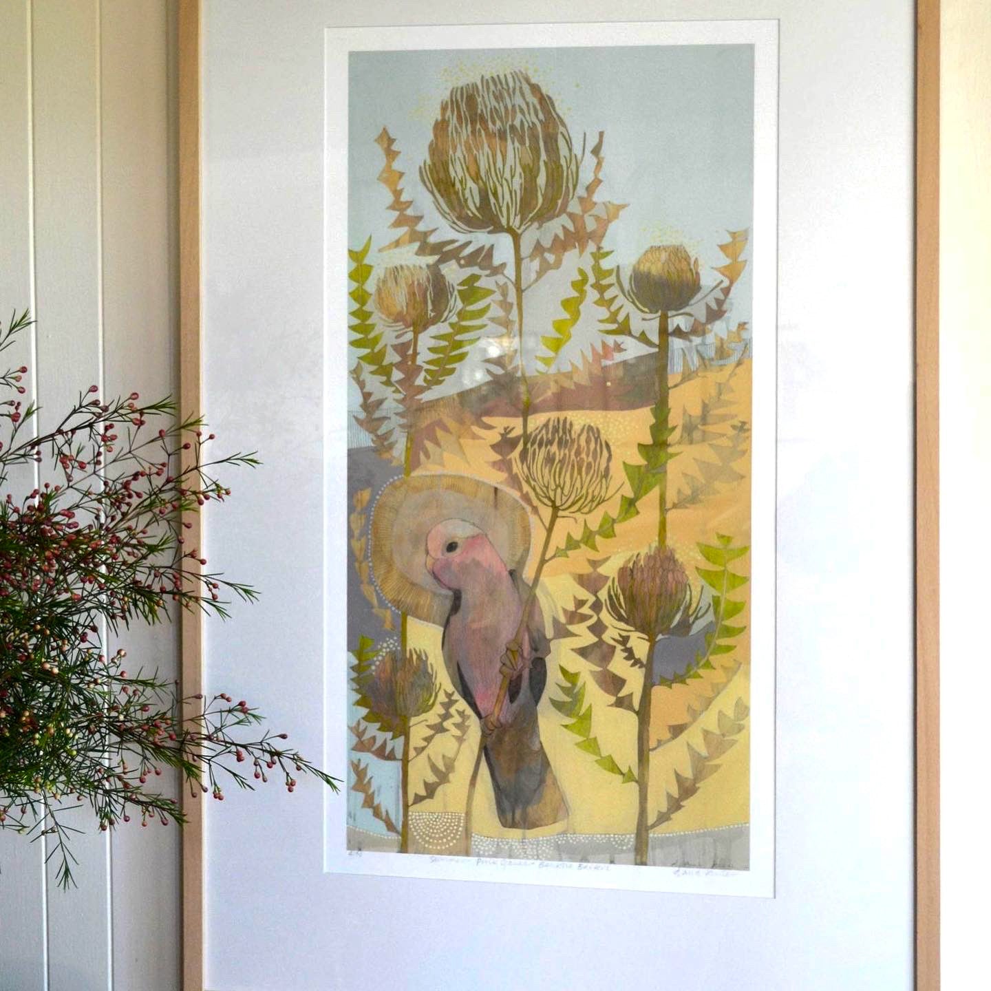 summer, galah and banksia baxteri - edition print