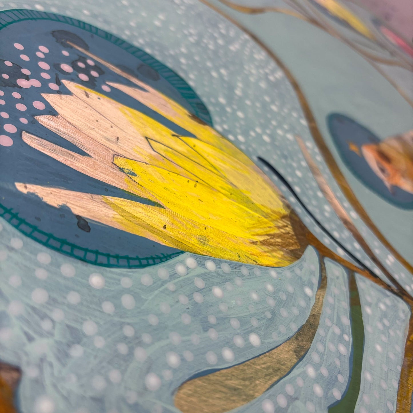 Til the Sun and the Moon and the Stars - Weebill and Protea - Painting