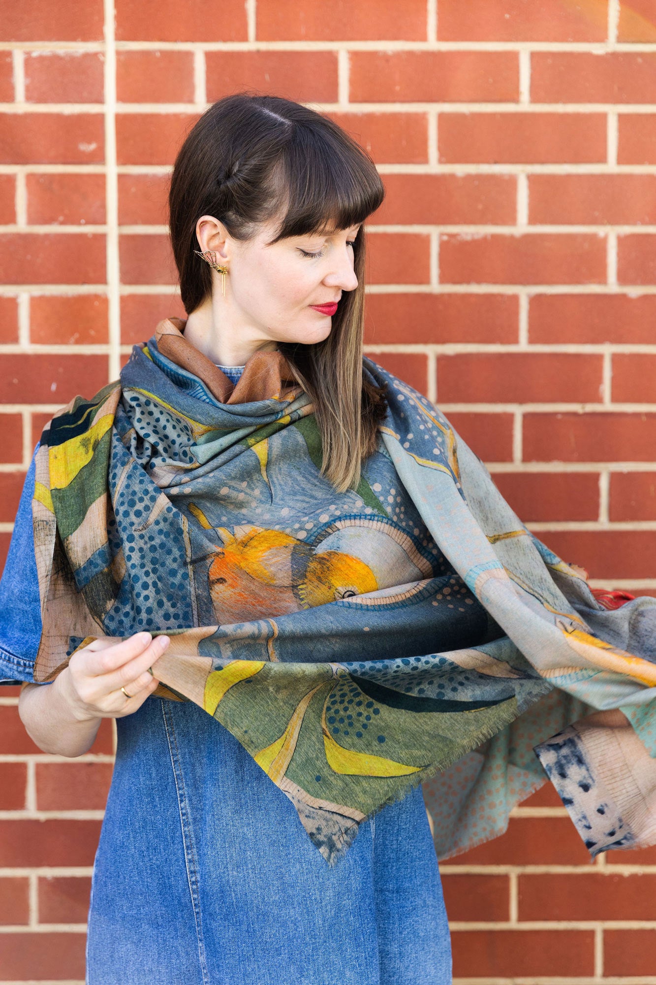 Wandering Light 🦋 Cashmere Wool Scarf