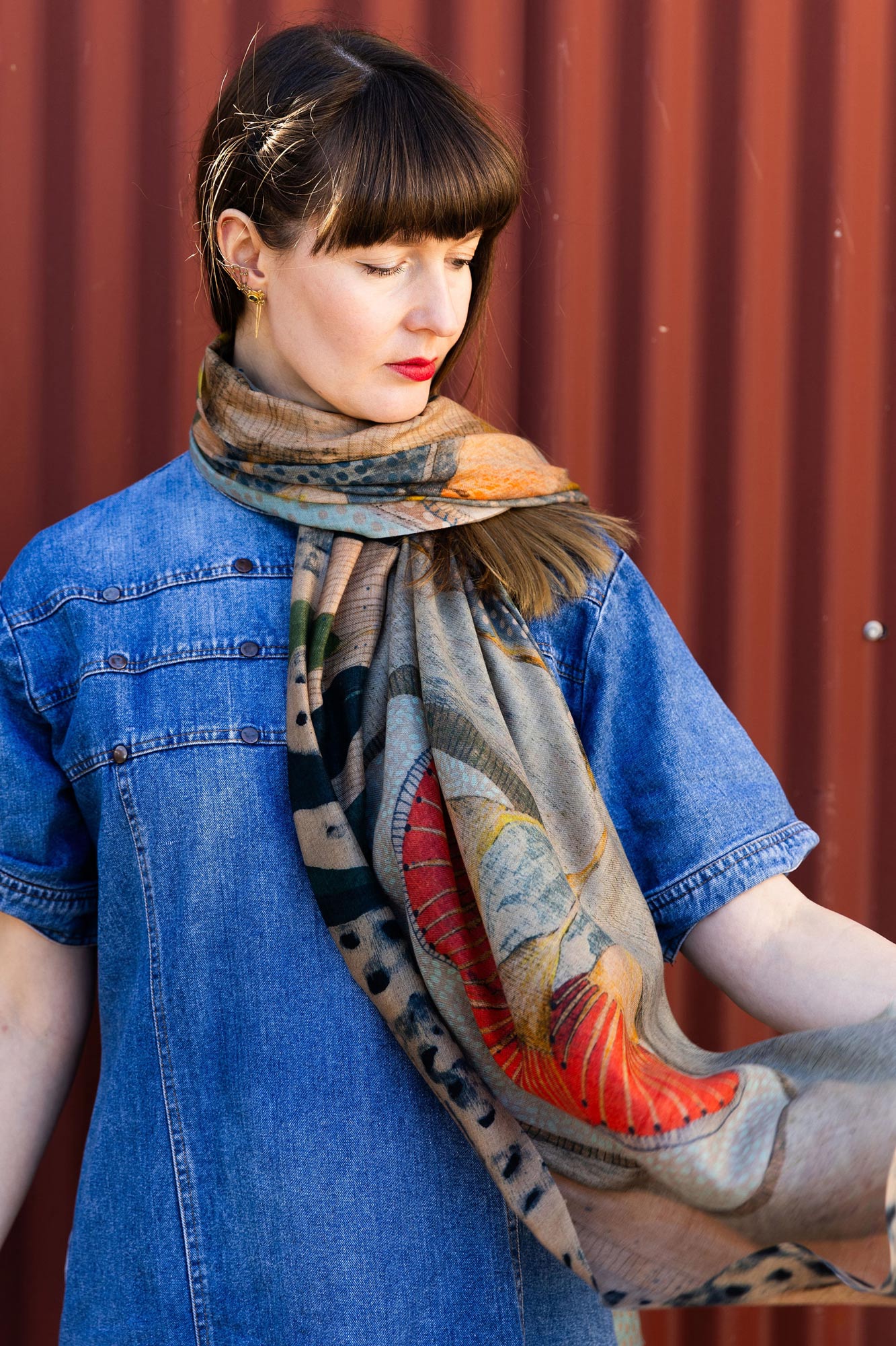 Wandering Light 🦋 Cashmere Wool Scarf