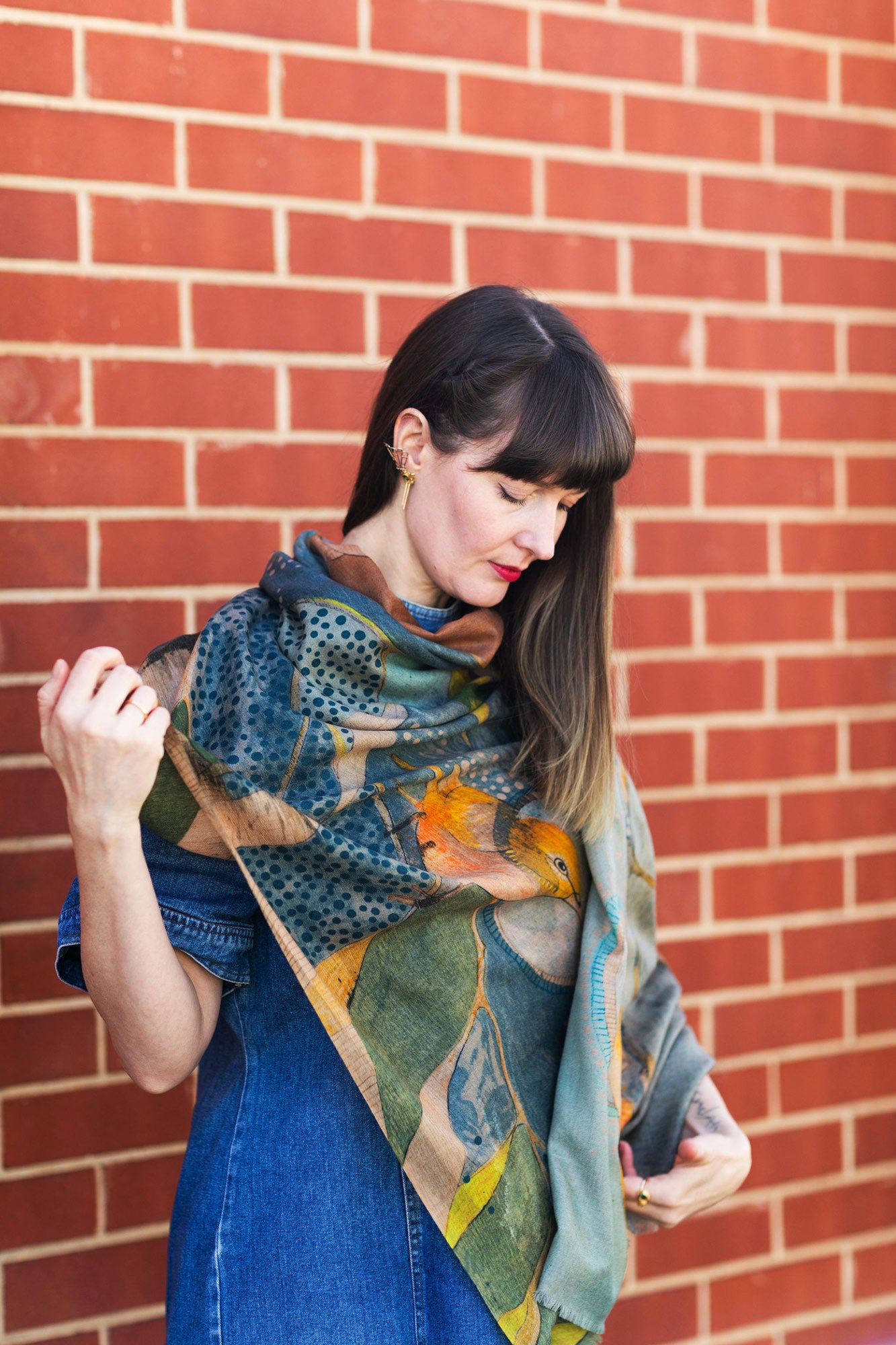 Wandering Light 🦋 Cashmere Wool Scarf