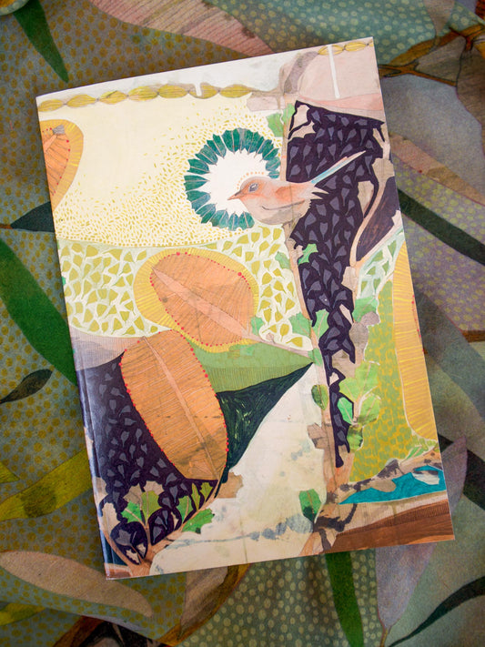A Wish on the Wind, Little Blue Wrens and Cut-Leaf Banksia - Notebook